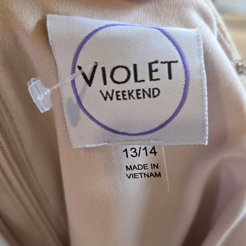 Violet Weekend Pearl Rhinestone Dress - Picture 4 of 5